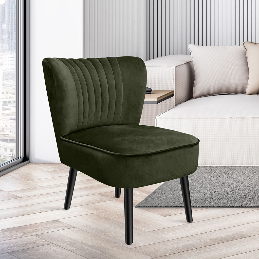Accent Chair Foot Stool Set Ottoman Green Price
