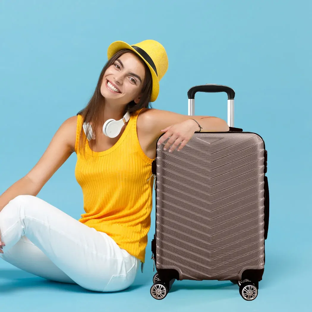 20" Carry On Travel Luggage Coffee 20 inch Price