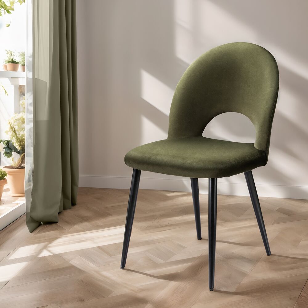 Artiss Dining Chairs Set of 2 Velvet Hollow Green Price