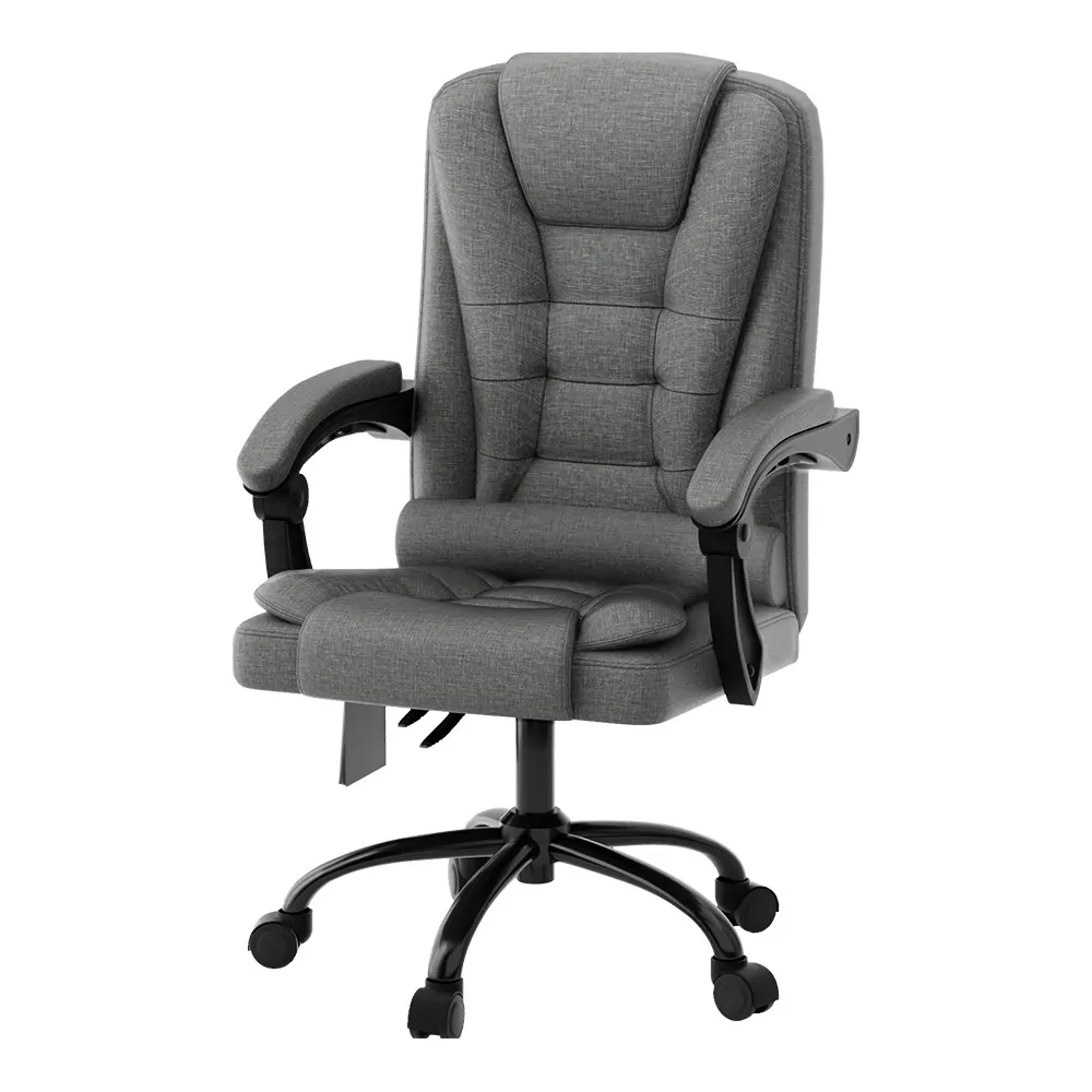 2 Point Massage Office Chair Fabric Black Price