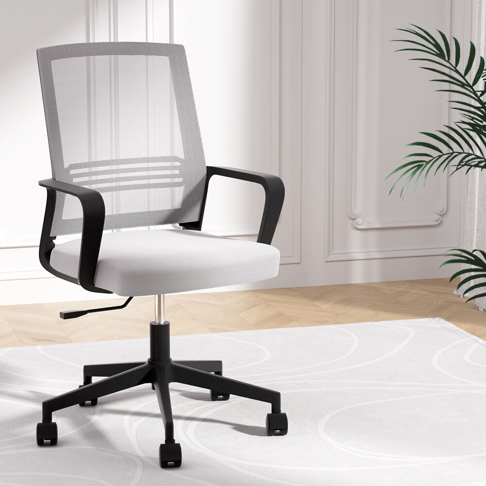 Artiss Mesh Office Chair Computer Gaming Desk Chairs Work Study Mid Back Grey Price