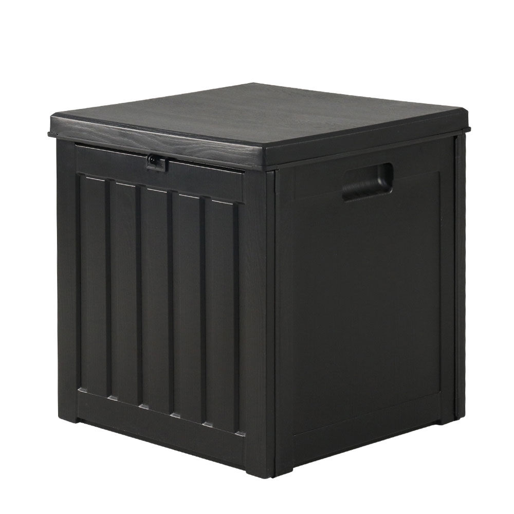 Outdoor Storage Box 80L Container Lockable Garden Toy Tool Shed Black Price