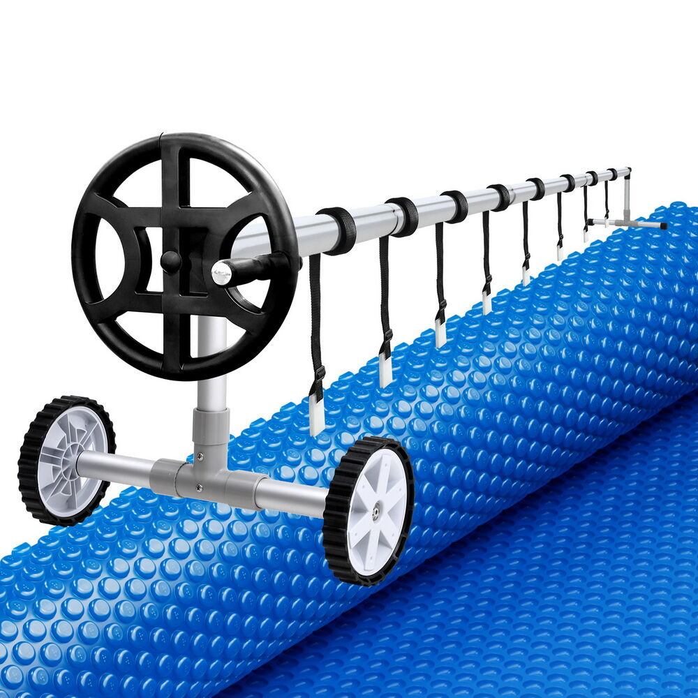 Aquabuddy Pool Cover 600 Micron 7x4m w/ Roller 4m Swimming Pools Solar Blanket Price