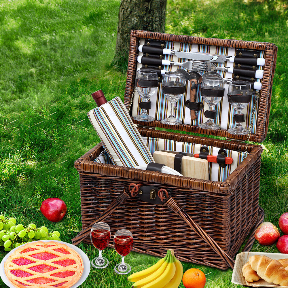 4 Person Picnic Basket Set Folding Insulated bag Price