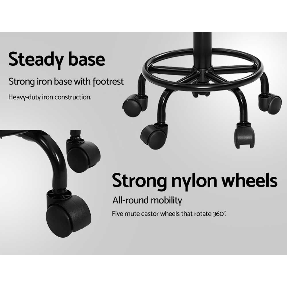 Artiss Salon Stool Swivel Chair Backrest Price