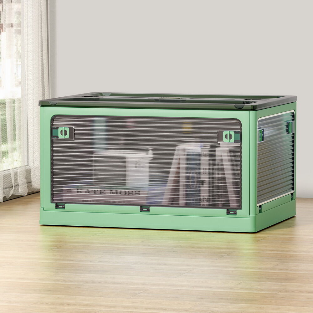 Storage Container Foldable Stackable Large 5 Sides Open Transparent 82L Price