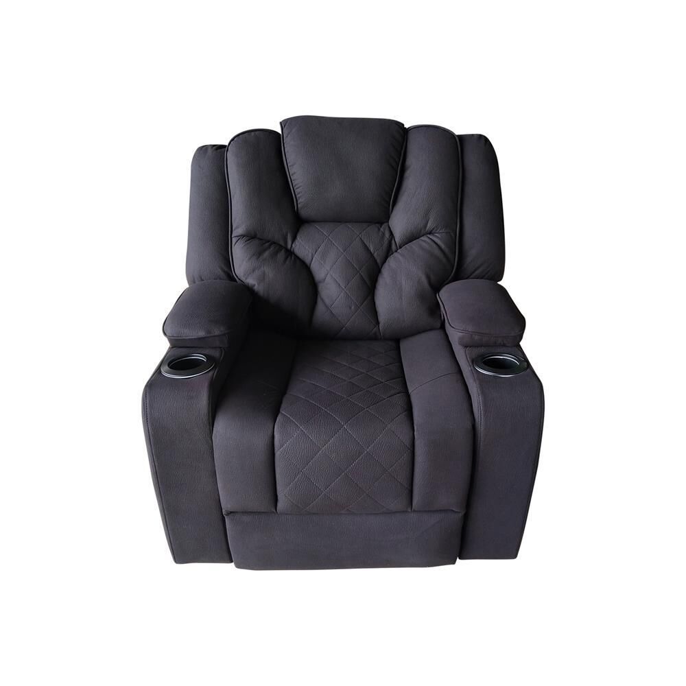 Arnold Recliner Rhino Leather 3R+1R+1R Black Price