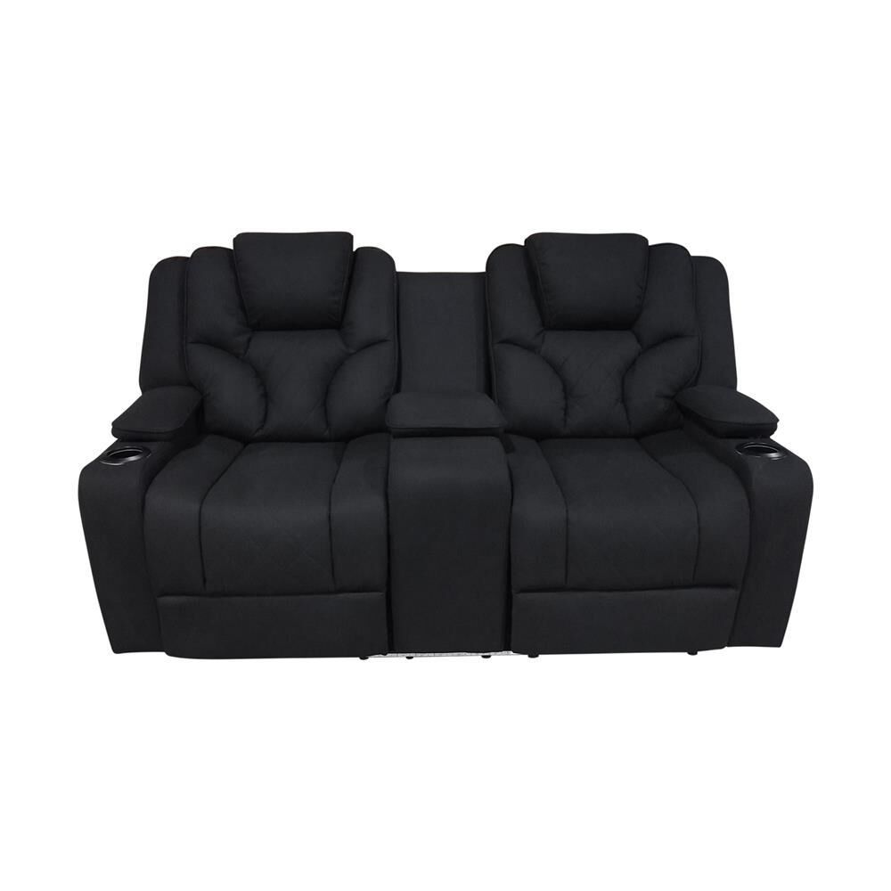Arnold Recliner Rhino Leather 3R+2R Black Price