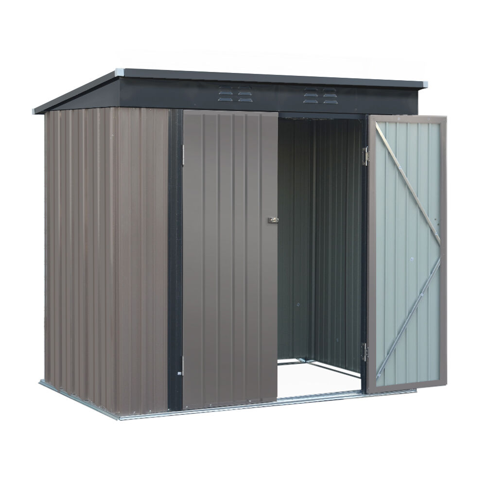 Garden Shed 1.95x1.31M Sheds Outdoor Storage Steel Workshop House Tool Double Door Price