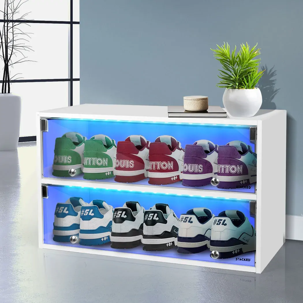 Shoes Storage Cabinet LED Sneaker White Price