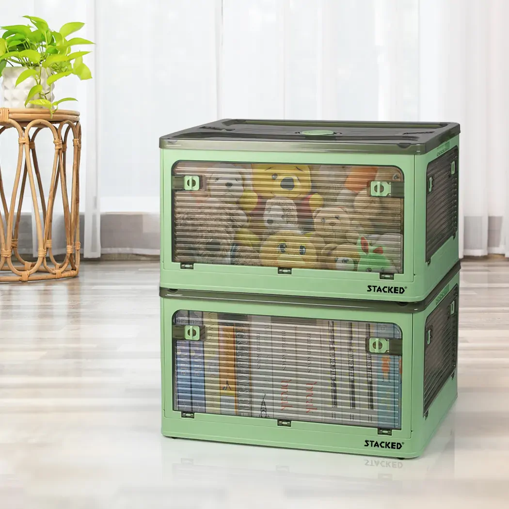 Storage Containers Stackable Lid Clothes S Green Small Price