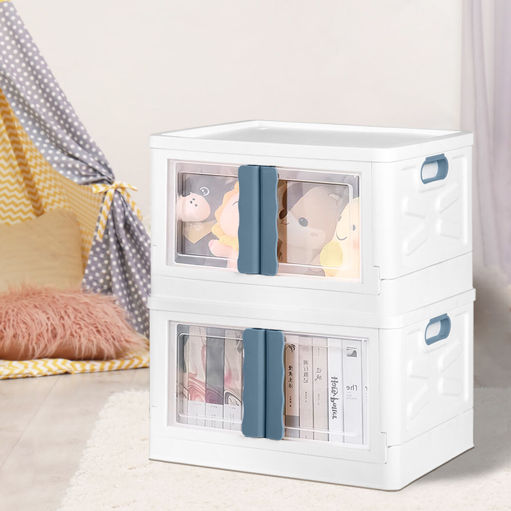 Storage Box Stackable Container 45L Blue Price