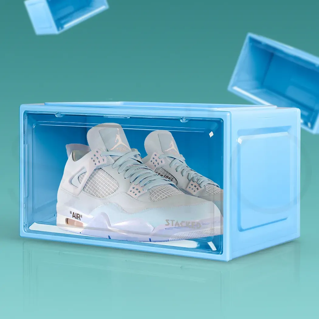 Sneaker Display Case Shoe Storage Blue Price