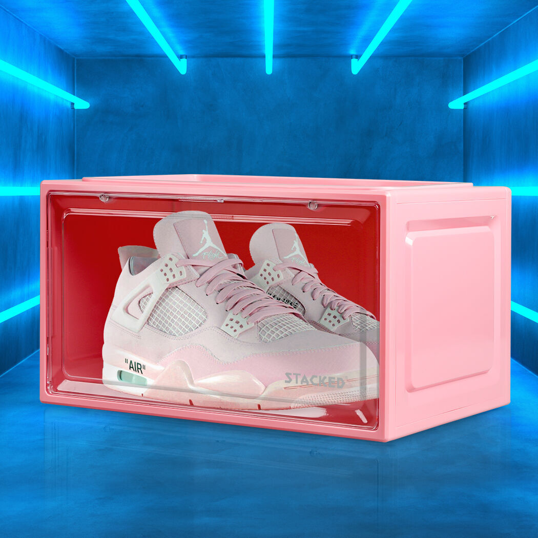 Sneaker Display Case Stackable Pink Price