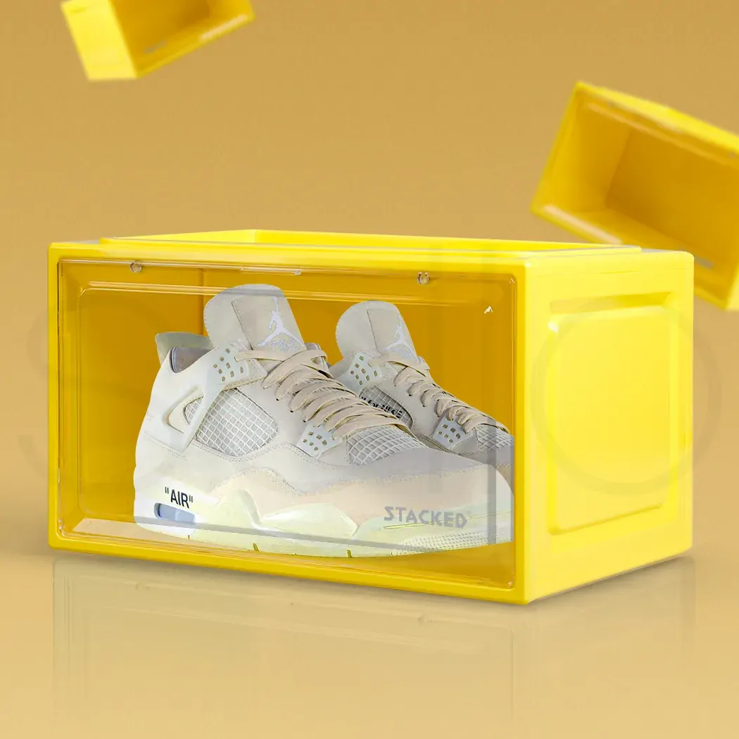 Sneaker Display Case Clear Shoe Yellow Price