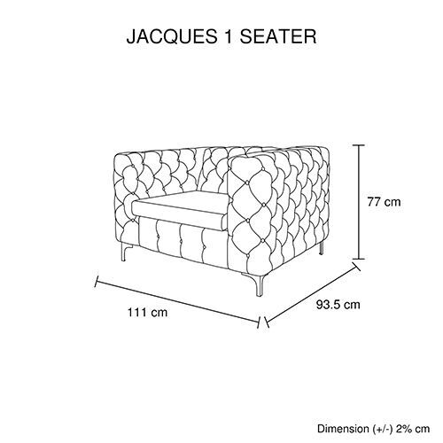 Jacques 1 Seater Grey Colour Price