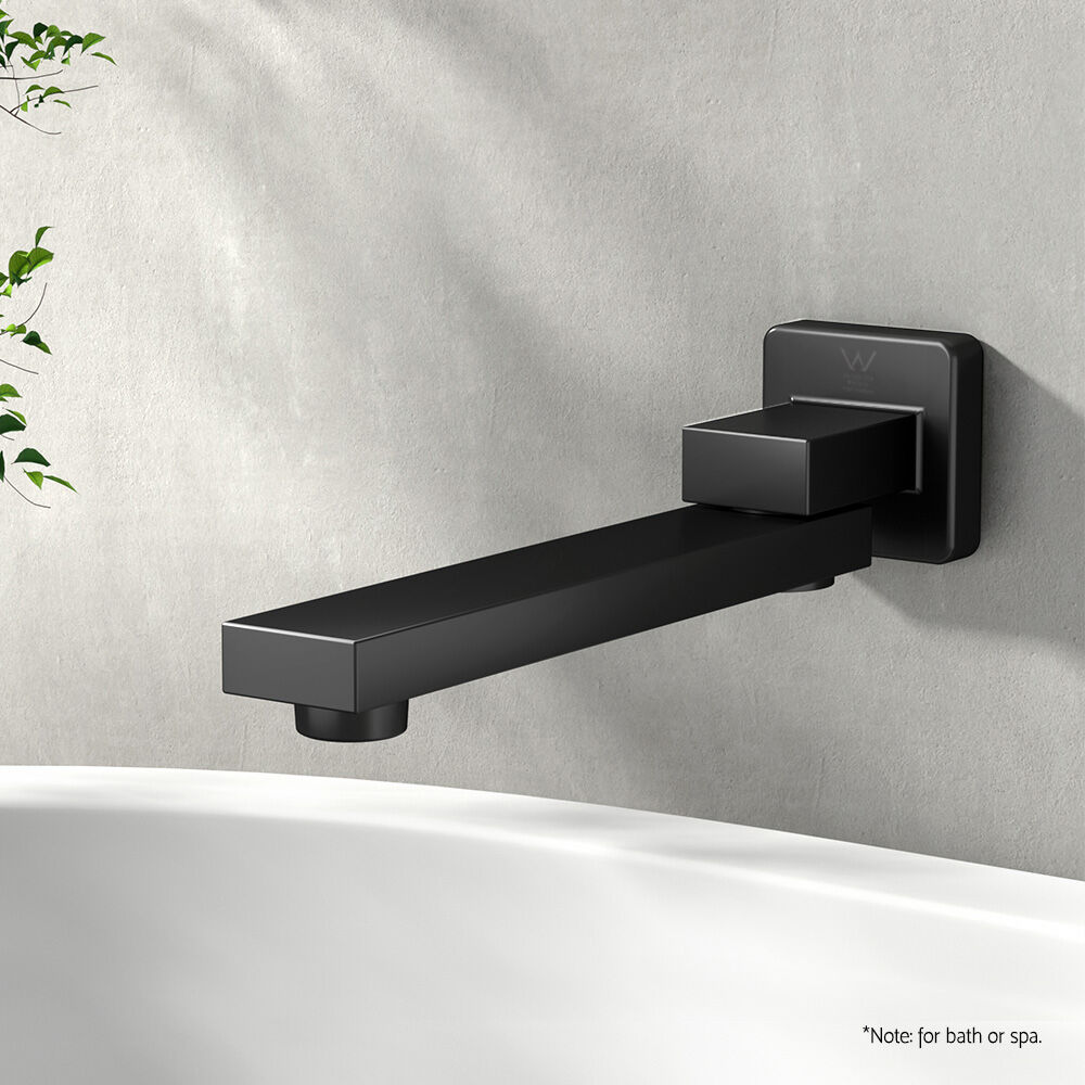 Bathroom Mixer Spout Wall Bath Tap Square Swivel Bathtub Black Price