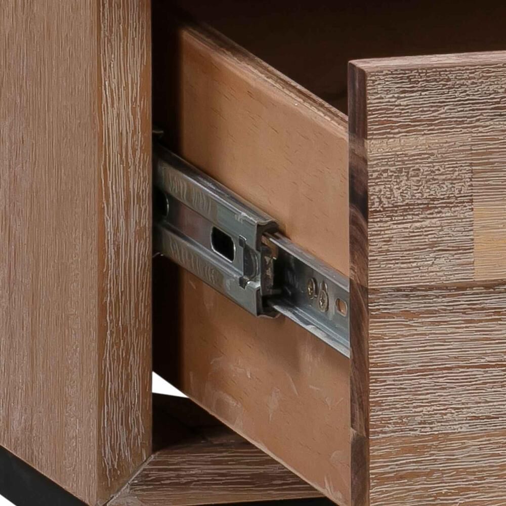 Tallboy with 4 Storage Drawers Assembled Solid Acacia Wooden Construction in Tea Colour Price