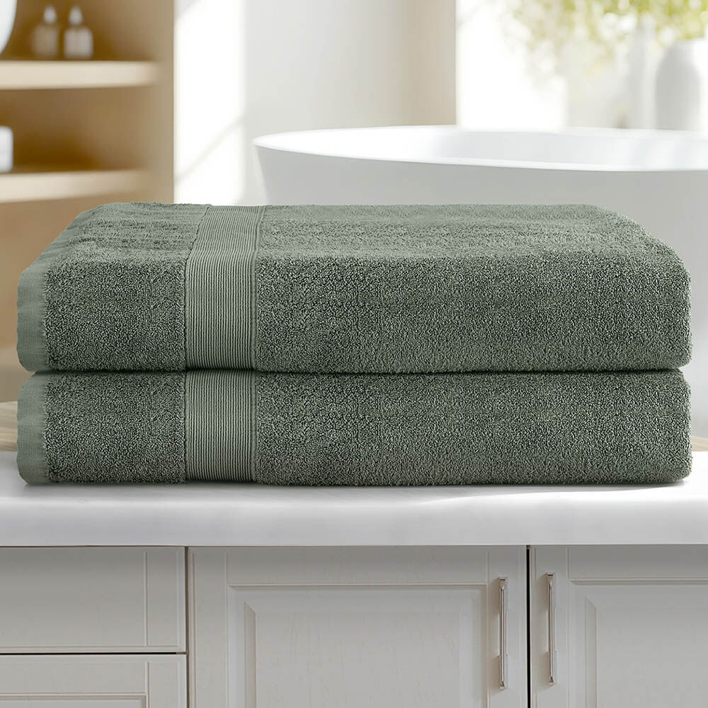 2 Pack Bath Sheets Set Cotton Extra Large Towel Green Price