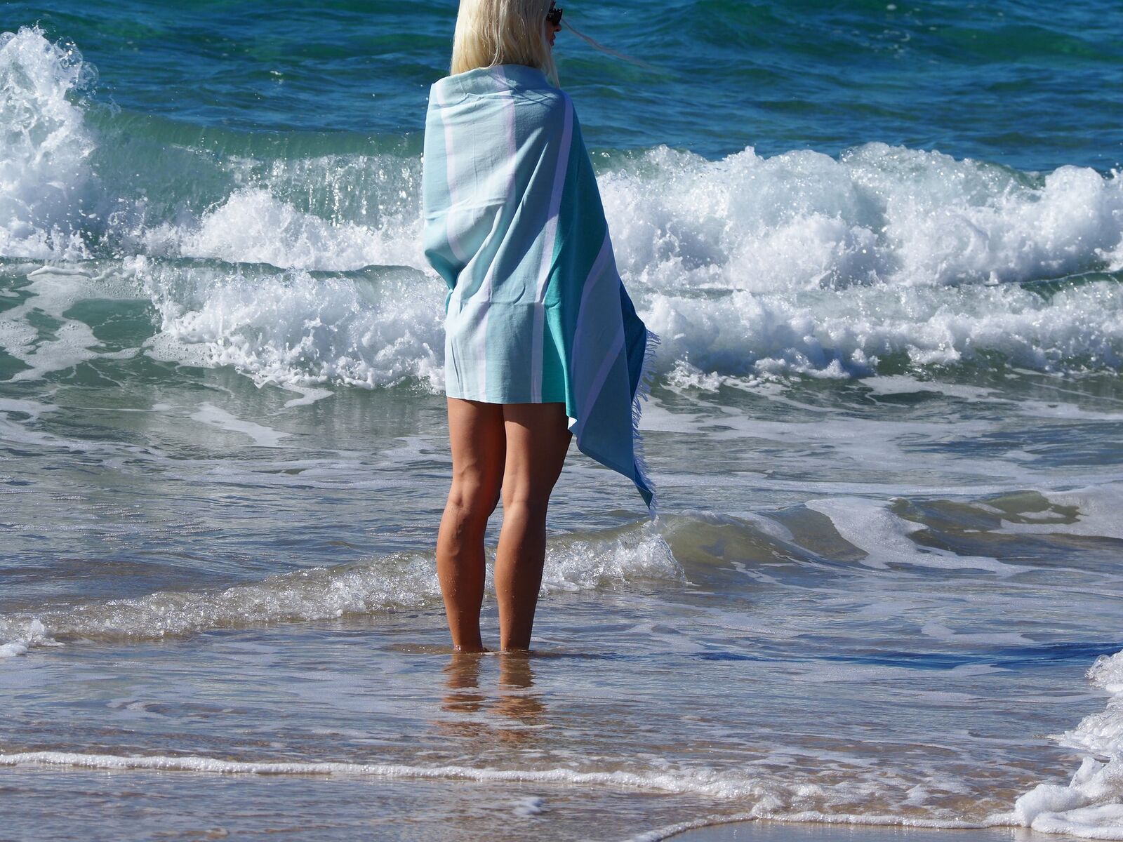 SORRENTO TURKISH COTTON TOWEL - OCEAN Price