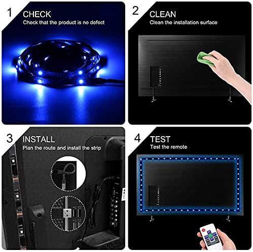 3M LED Strip Lights Rope Light for TV, Gaming and Computer (Lights Strip App with Remote Control) Price