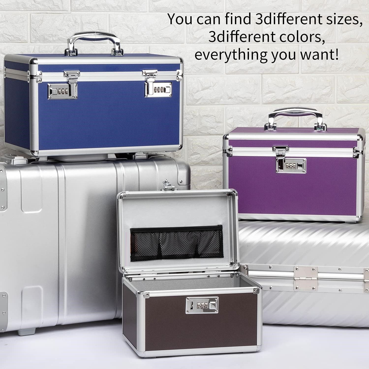 Locking Combination Medicine Box (Purple/Medium) Price