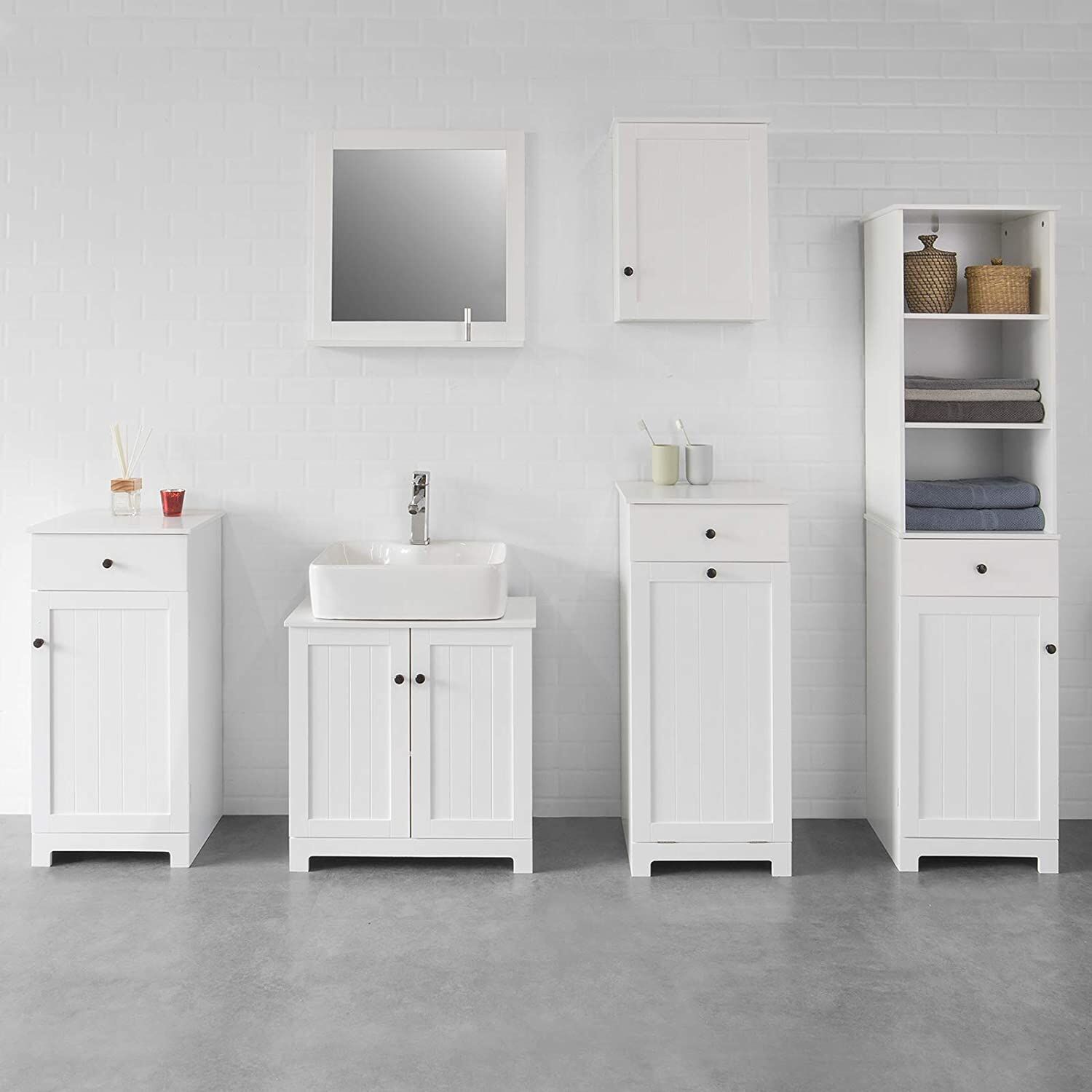 White Wall Cabinet with Door 40x52cm Price