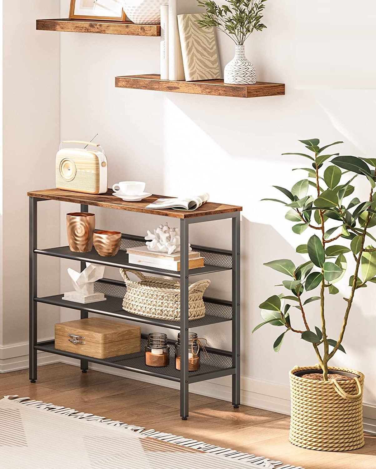 4-Tier Shoe Rack, Industrial Shoe Organizer Storage Bench Price