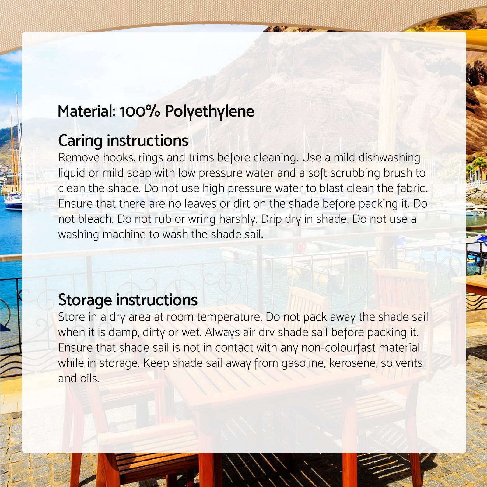 Heavy Duty Waterproof Sun Shade Sail Square Rectangle 320GSM HDPE 98% UV Block Price