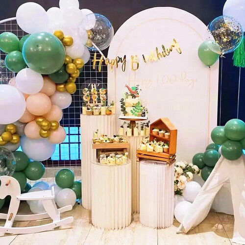 3 PCS Carboard Round Plinth Cylinder Pedestal Wedding Flower Display Stand Price