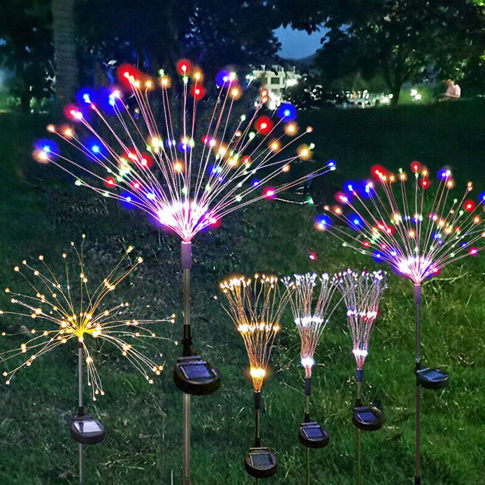 Colourful Fireworks 150 LED Fairy String Lights Starburst Solar Xmas Garden Night Lamp Hot NEW Price