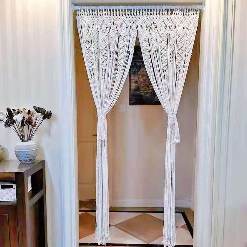 2m Heavy Duty Macrame Curtain Boho Woven Wall Hanging Window Doorway Wedding Price