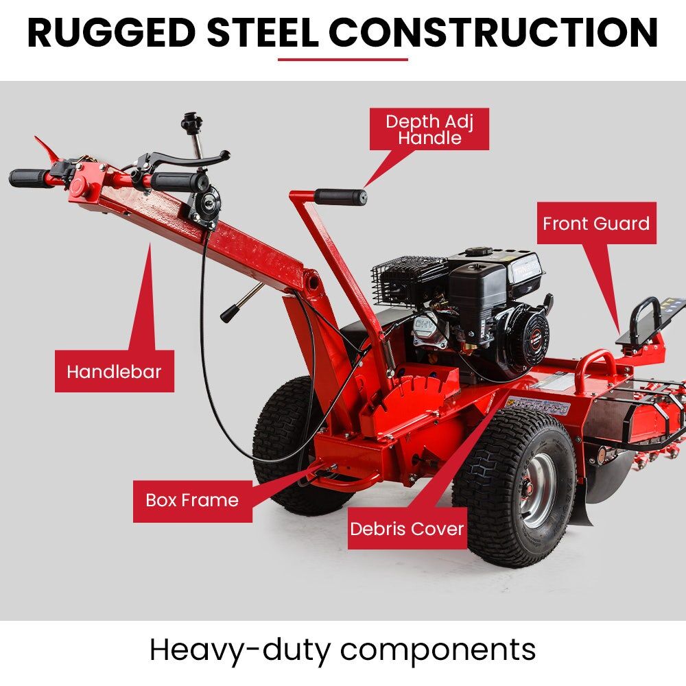 Baumr-AG Trencher 600mm / 24" Trench Ditch Digger 4-stroke Petrol Chain Driven Price