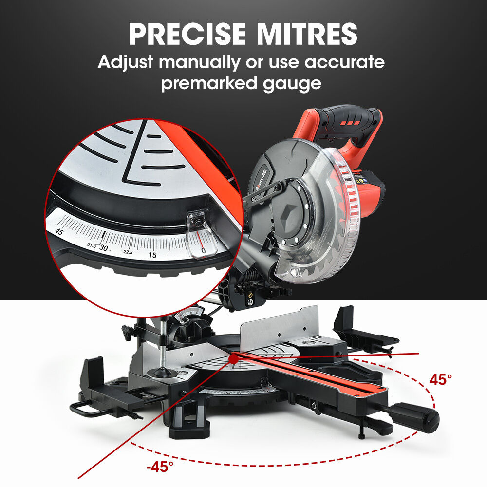 BAUMR-AG 210mm Compound Mitre Saw Dual Bevel Sliding Drop Saws 1500W Price
