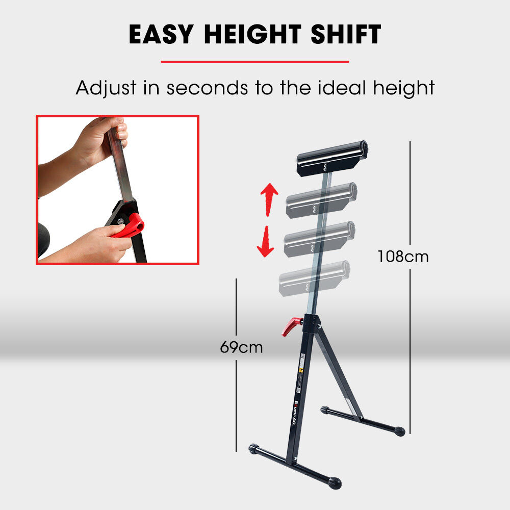 Baumr-AG Height Adjustable Roller Support Stand, 60kg Capacity, Folding Price