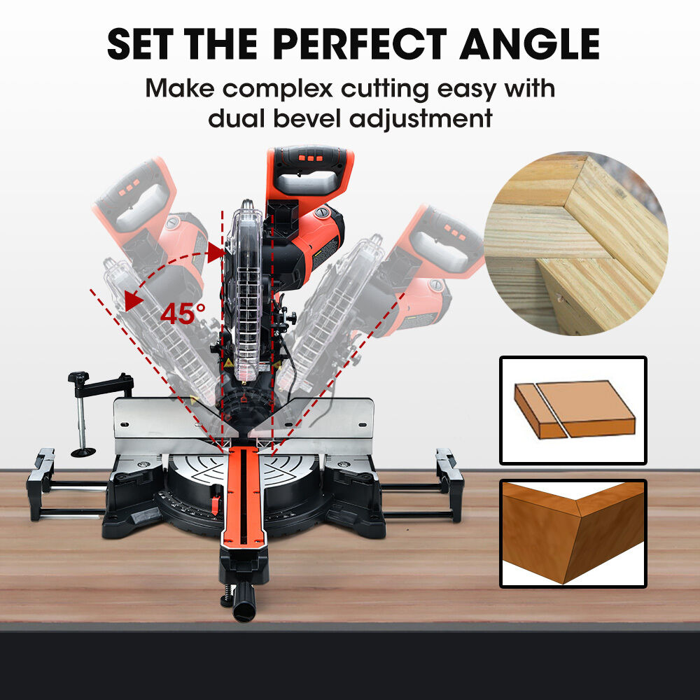 BAUMR-AG 305mm Dual Bevel Sliding Compound Mitre Drop Saw and Adjustable Stand Combo Price
