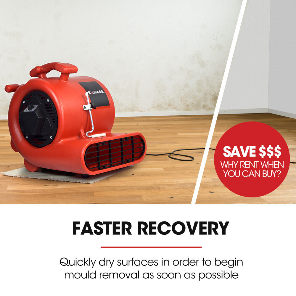Baumr-AG 3-Speed Carpet Dryer Air Mover Blower Fan, 1300CFM, Sealed Copper Motor, Poly Housing Price
