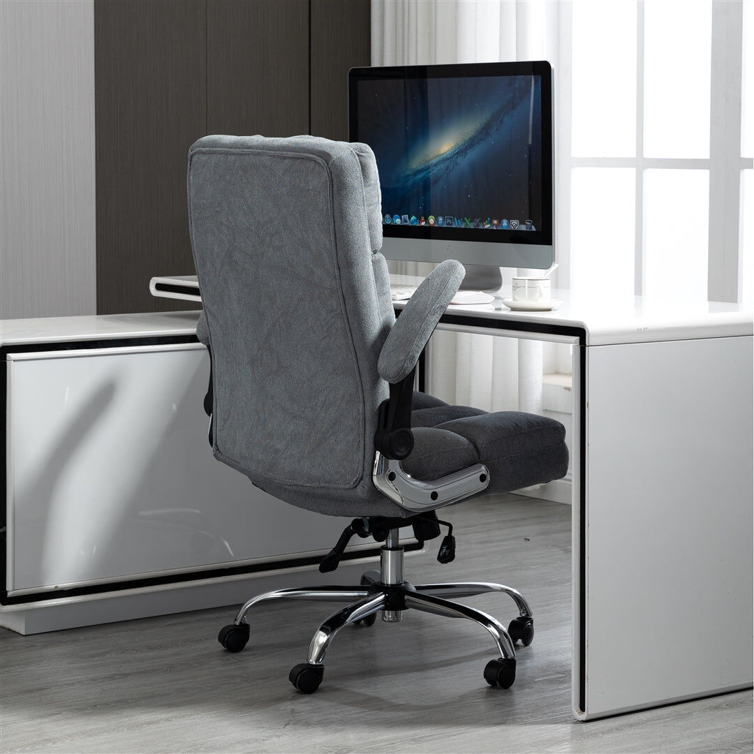 Soft Velvet Home Ergonomic Swivel Adjustable Tilt Angle and Flip-up Arms Office Chair Price