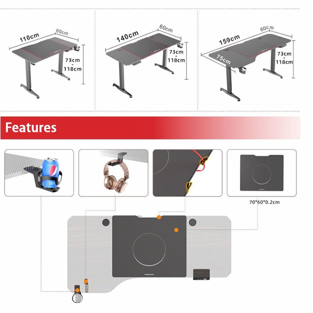 Gaming Standing Desk Home Office Lift Electric Height Adjustable Sit To Stand Motorized Standing Desk 1160 Price