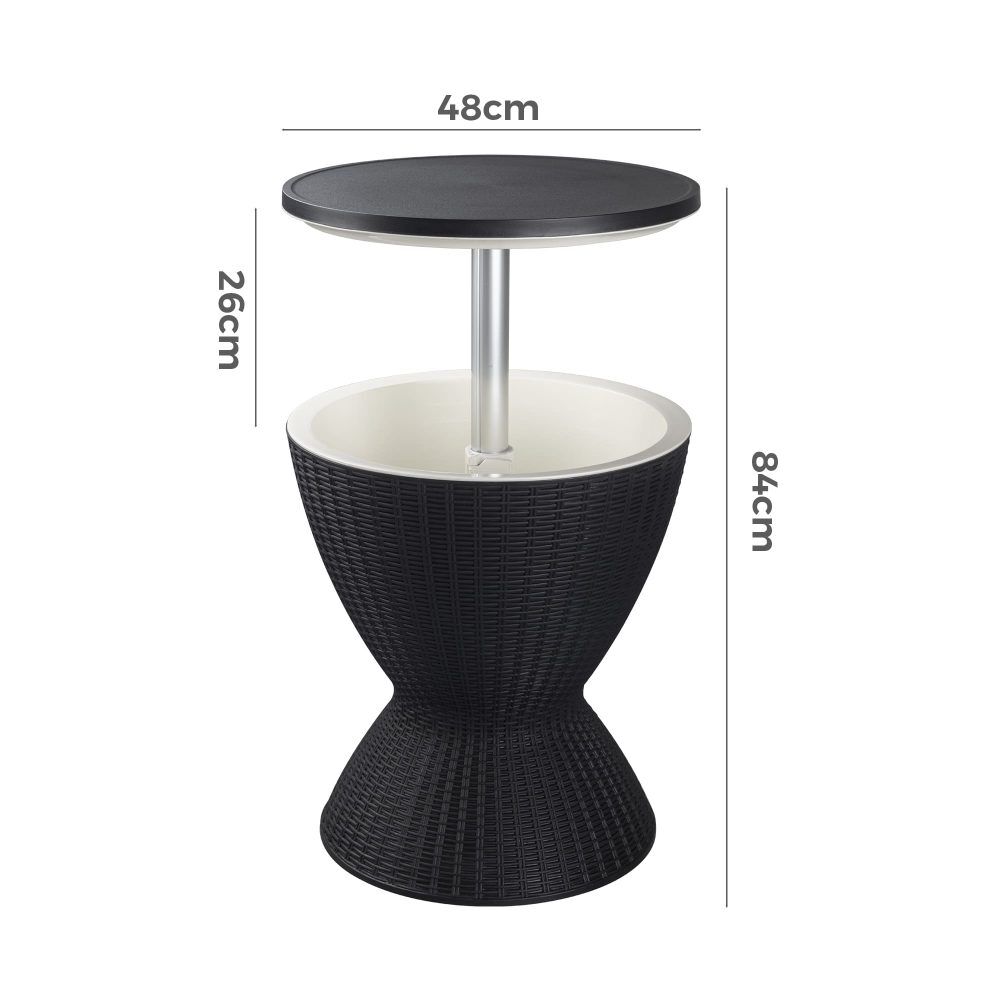 Garden Ice Cooler Table (Black) Price