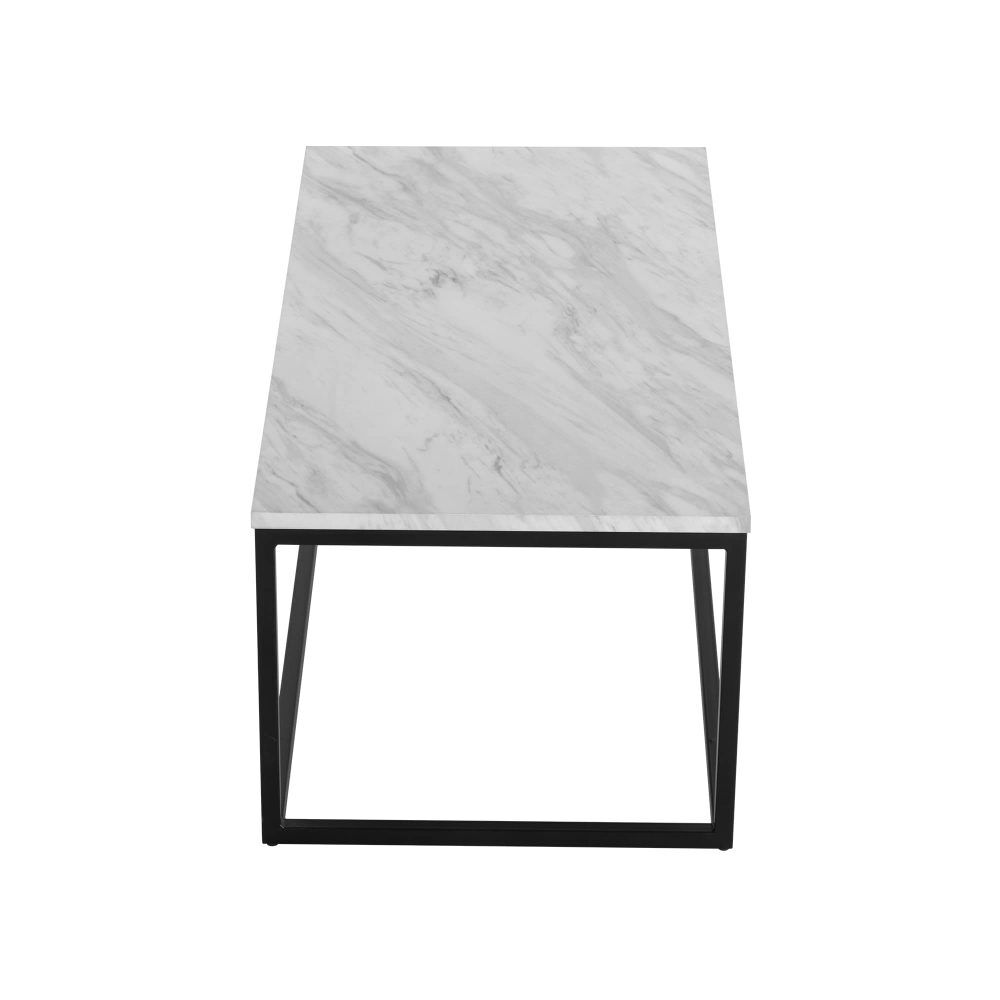Industrial Style Marble Effect Rectangular Coffee Table Price