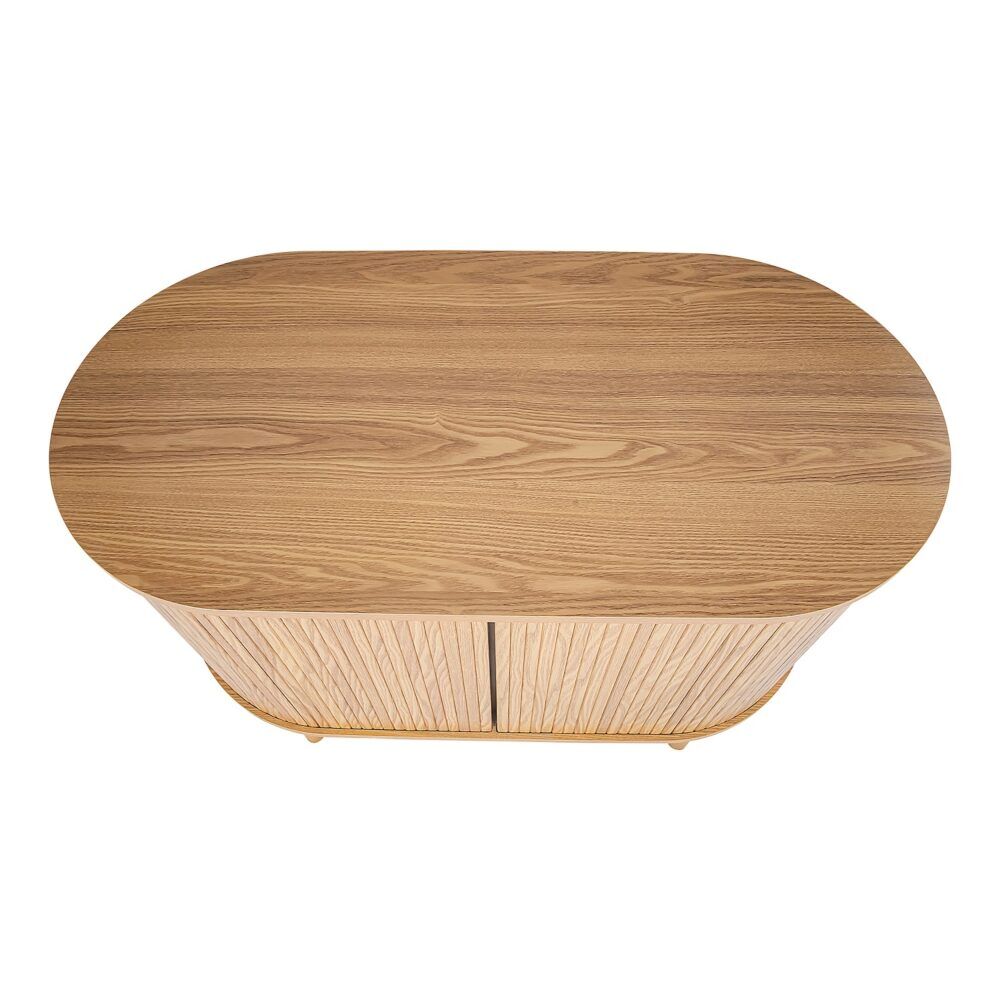 Natural Wood Ribbed Sideboard Cabinet Price