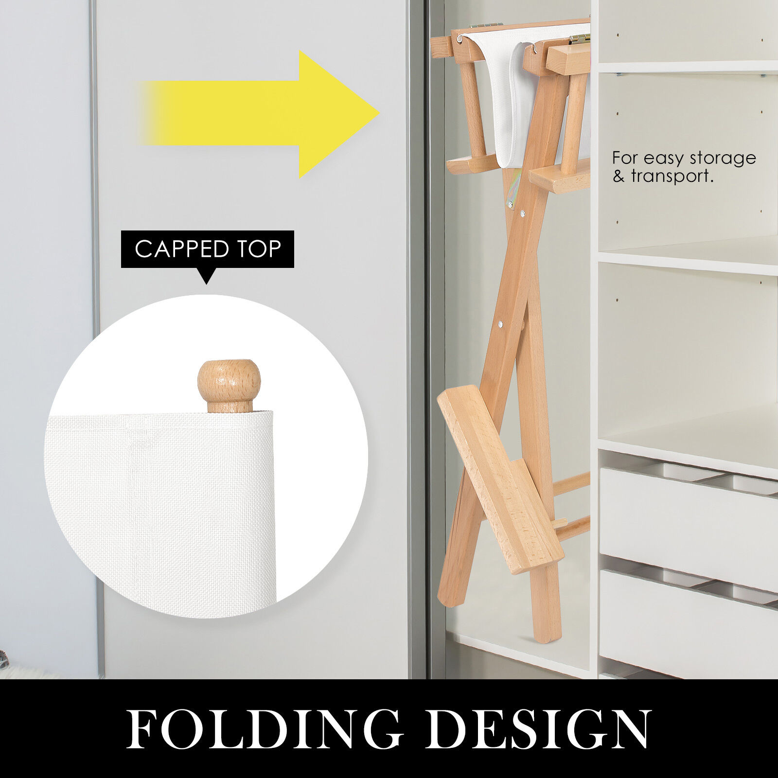2X Director Movie Folding Tall Chair 76cm Beech WOOD HUMOR Price