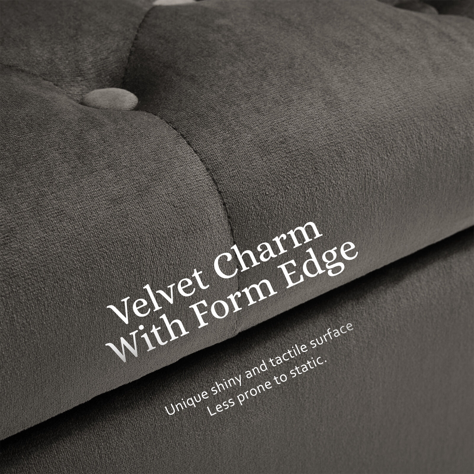 Storage Ottoman Stool Arm Bench Seat 132cm Velvet GREY Price