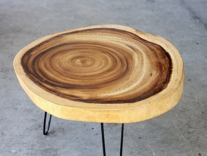 Round Raintree Wood Live Edge Coffee Table Price