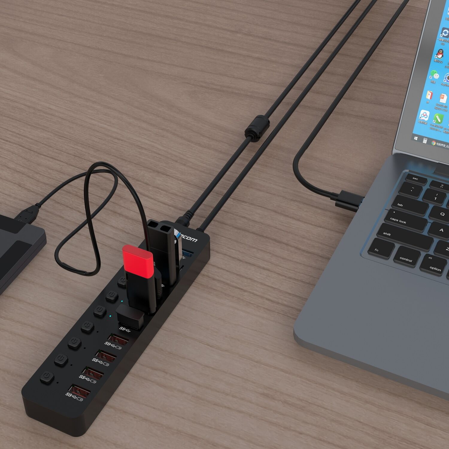 Simplecom CHU810 48W 10-Port USB 3.0 Hub and Charger with Individual Switches 12V/4A Power Adapter BC1.2 Fast Charging Price