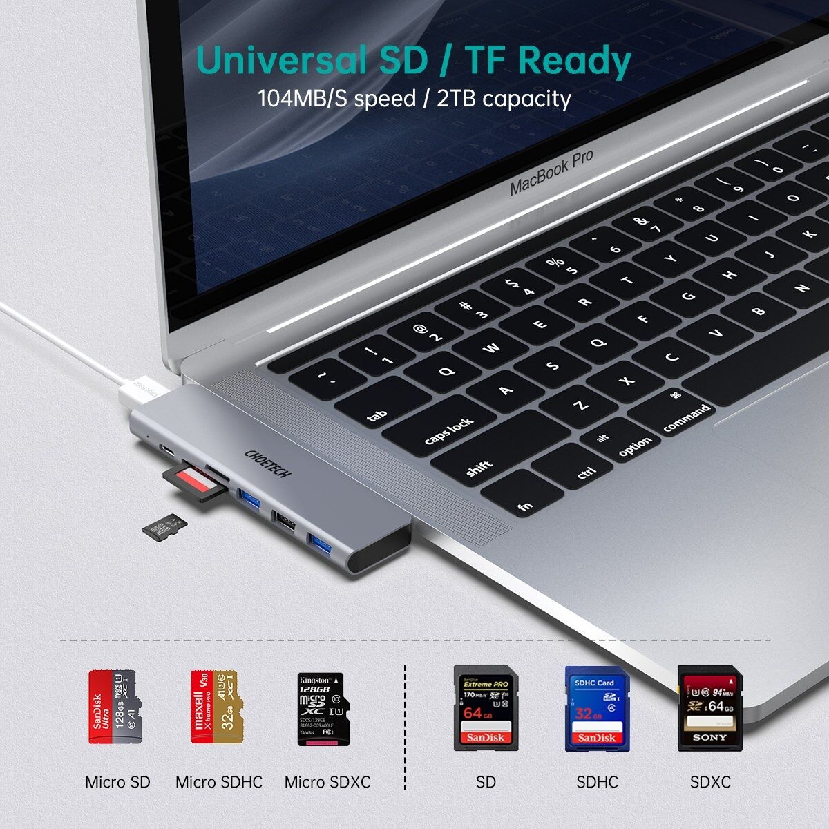 CHOETECH HUB-M23 7-in-1 MacBook Pro USB Adapter Price