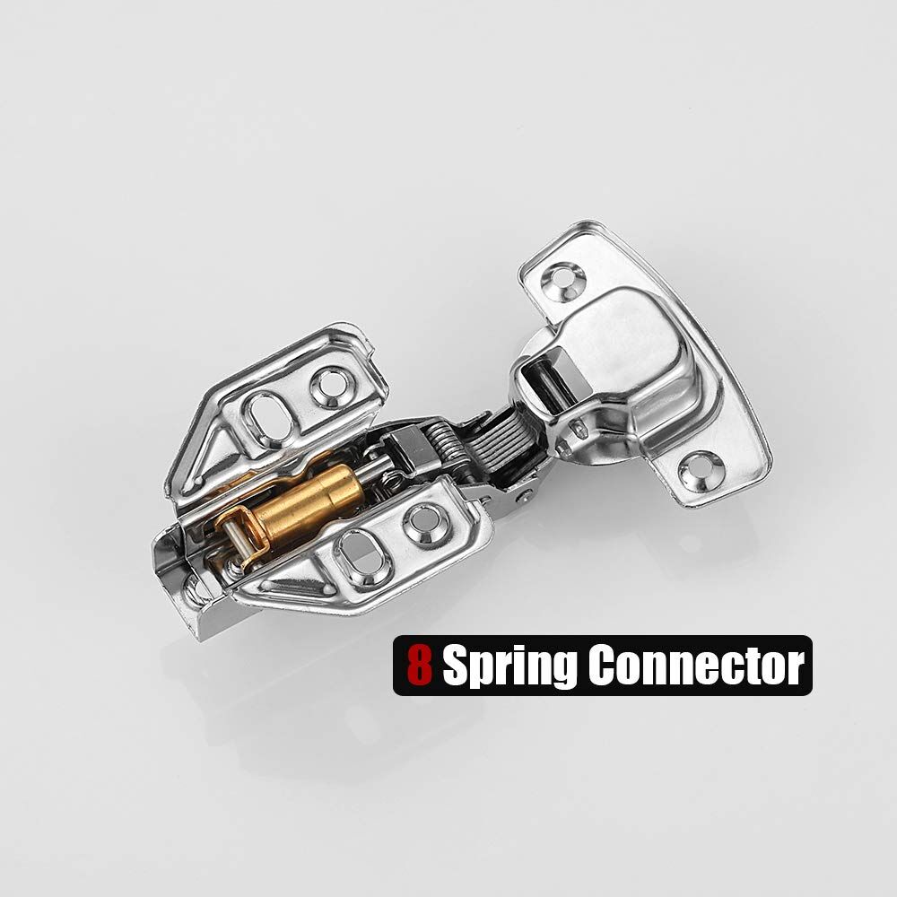 8 Pack 304 Stainless Steel Cabinet Hinges 100 Degree Soft Closing Insert Overlay Door Hinge Nickel Plated Finish Price