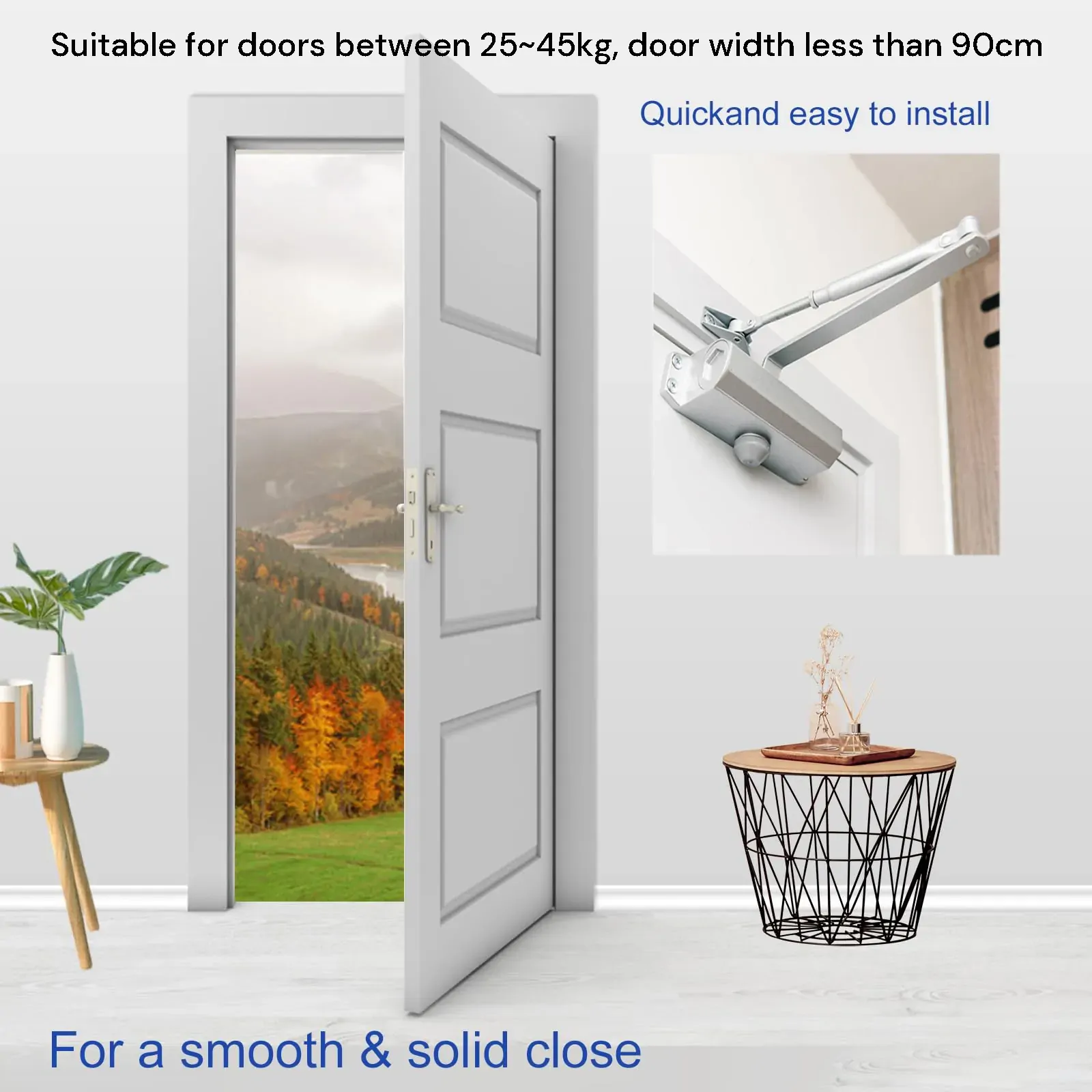 Auto Commercial Door Closers Hydraulic Door Closer for Home Commercial Door 25-45kg Price