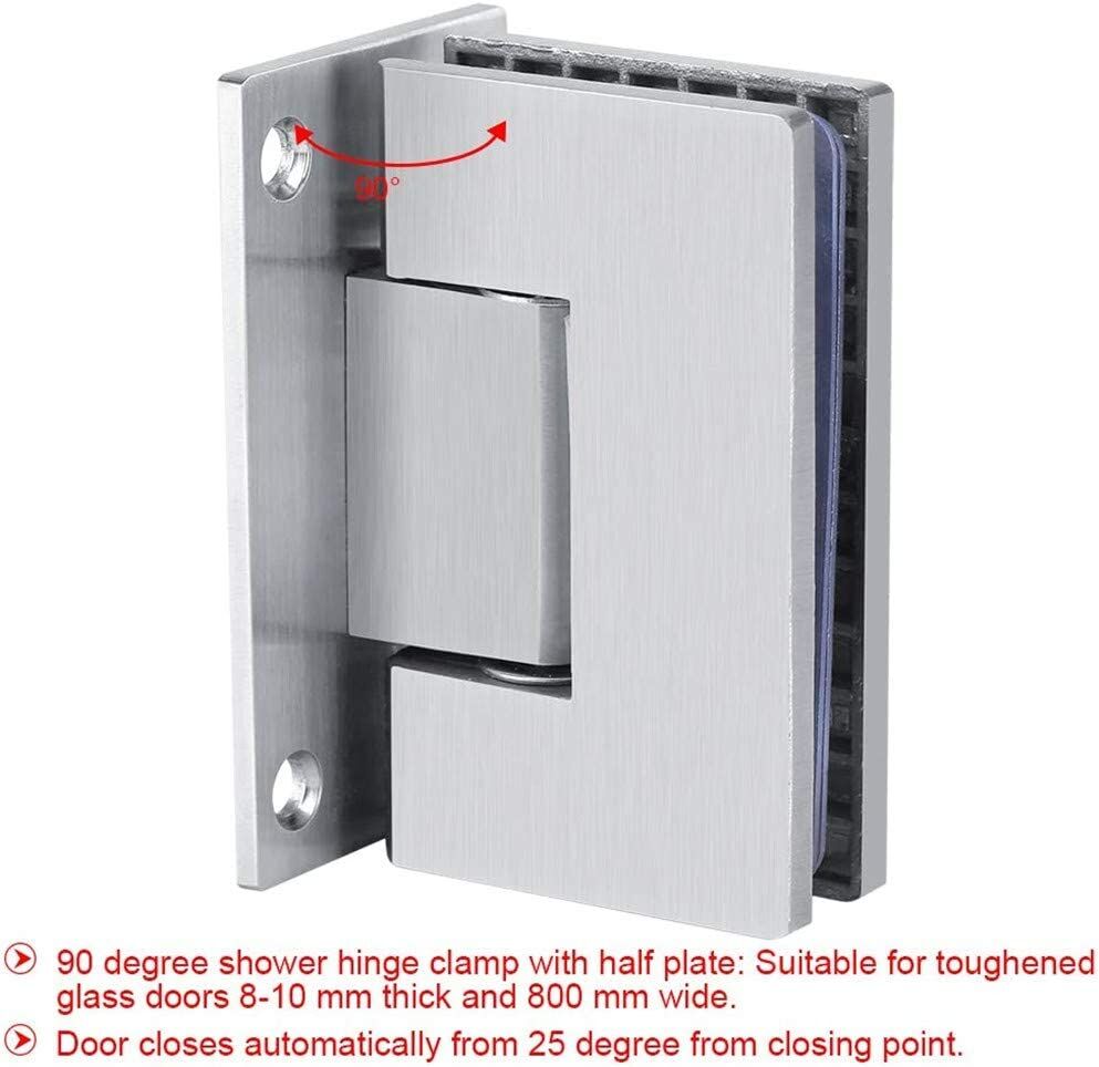 90 Degree Glass Door Cupboard Showcase Cabinet Clamp Glass Shower Doors Hinge 304 Steel Price
